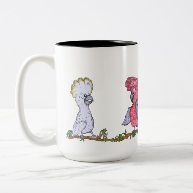 Mug à deux tons, 444 ml - Cockatoo & Galah (Gauche)