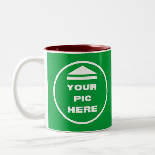 Mug à deux tons - Ajouter votre image 11 oz Maroon