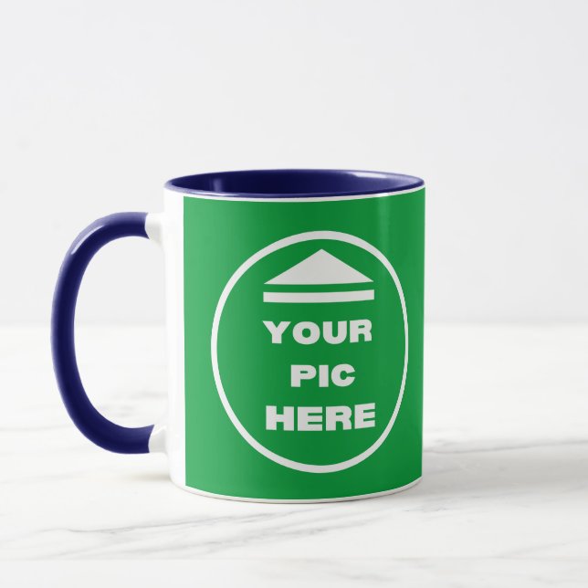 Mug à deux tons - Ajouter votre image 11 oz White  (Gauche)