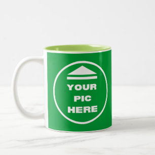 Mug à deux tons - Ajoutez votre image 11 oz de cha