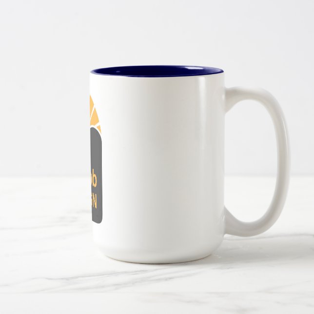 Mug à deux tons bleu marine 15 oz (Droit)