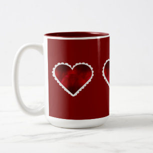 Mug à deux tons Cœurs de la Saint-Valentin, 15 oz