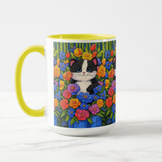 Mug À Deux Tons, Coupes Florales