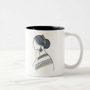 Mug à deux tons d'art populaire ukrainien Art de