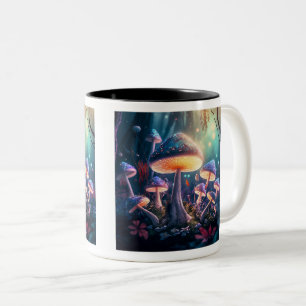 Mug à deux tons de champignons magiques, 11 oz