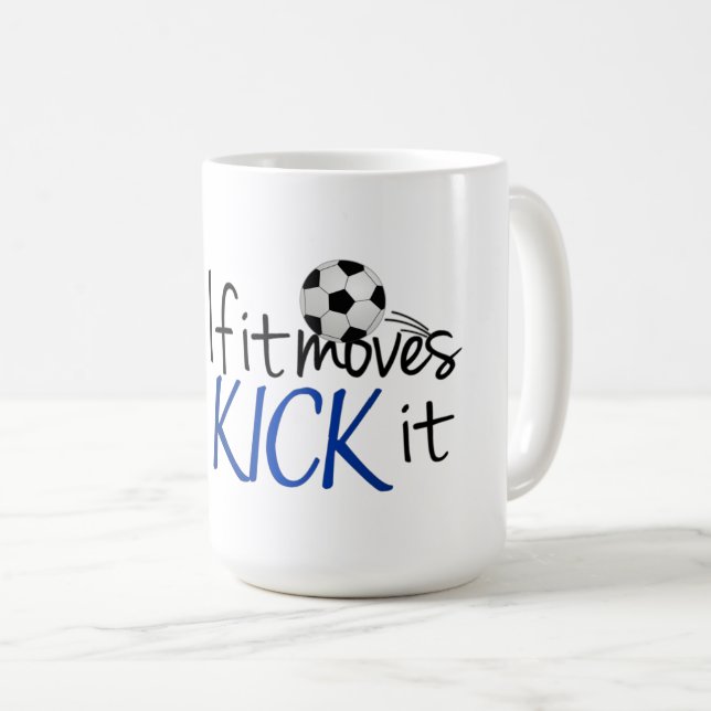 Mug à deux tons de football (Devant droit)