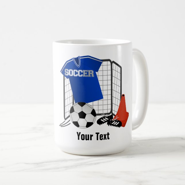 Mug à deux tons de football (Devant droit)