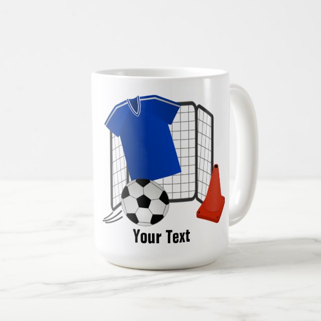 Mug à deux tons de football (Devant droit)