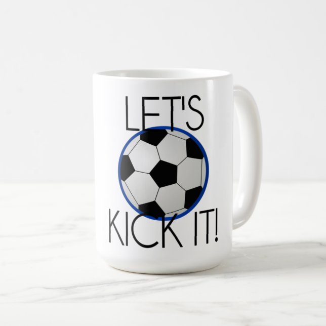 Mug à deux tons de football (Devant droit)