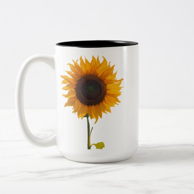 Mug à deux tons de tournesol radiant - 15 oz (Gauche)