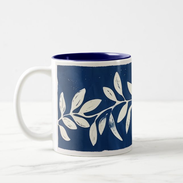 Mug à deux tons Feuille (Gauche)