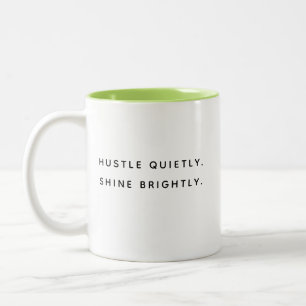 Mug à deux tons moderne avec citation motivante