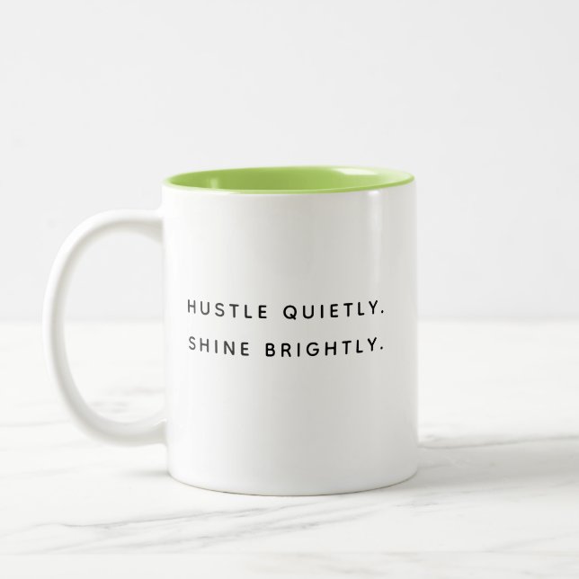 Mug à deux tons moderne avec citation motivante (Gauche)