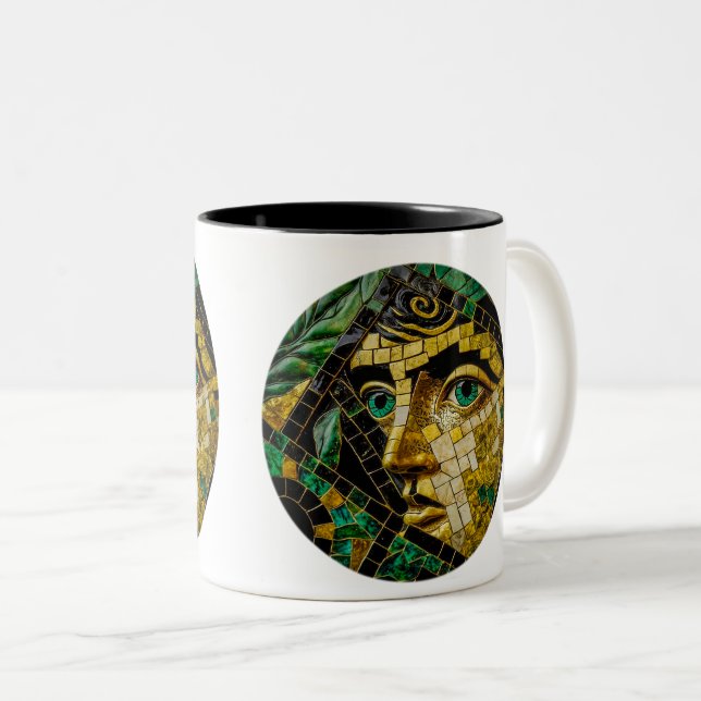 Mug à deux tons, Mystère grec antique, 11 oz (Devant droit)