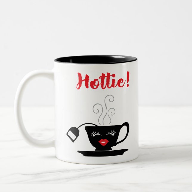 Mug à deux tons noir 11 oz (Gauche)