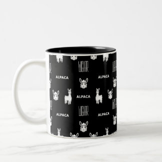 Mug à deux tons noir et blanc Alpaca par Wighar