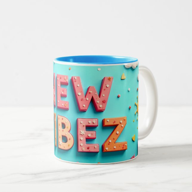 Mug à deux tons Nouveau Vibez (Devant droit)