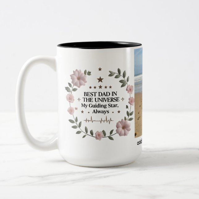 Mug à deux tons personnalisé de 15 oz (Gauche)