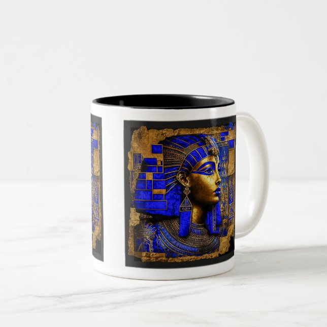 Mug à deux tons pour les secrets égyptiens, 11 oz (Devant droit)