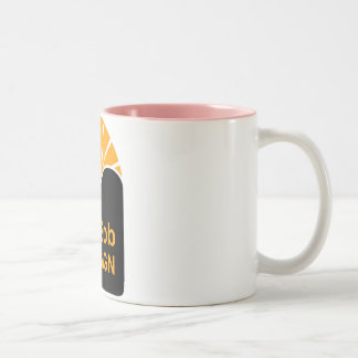 Mug à deux tons rose 15 oz