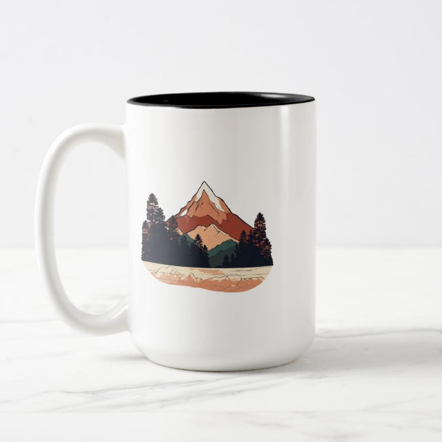 Mug à deux tons Serene Mountain - 15 oz (Gauche)