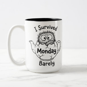 Mug à deux tons unique pour la motivation du lundi