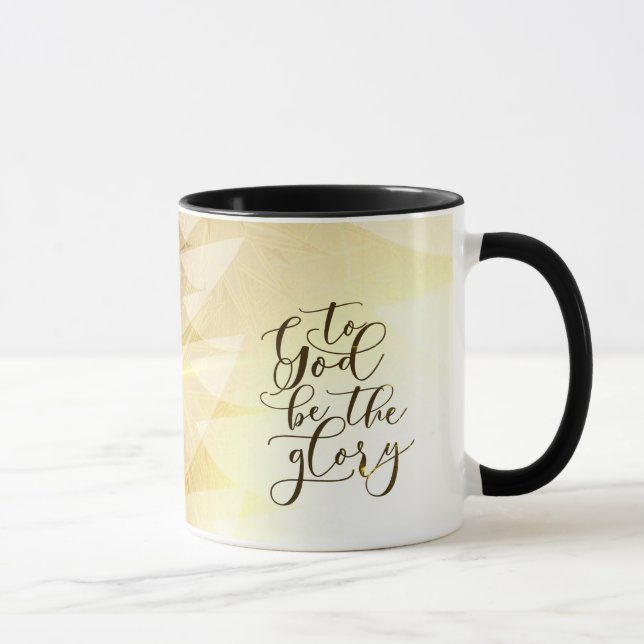 Mug à Dieu être la gloire des arbres d'or de Noël (Droite)