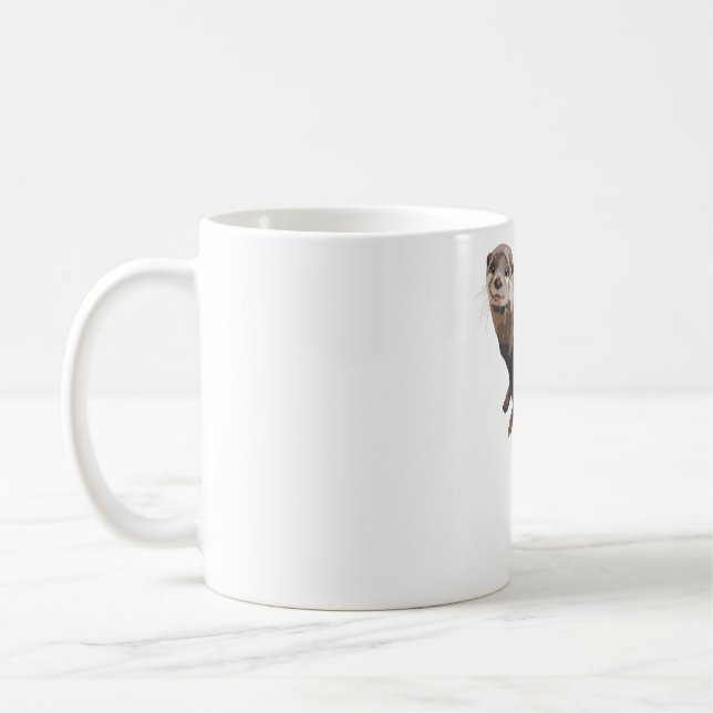 Mug A est pour la Petite Otter Flaquée Asiatique (Gauche)