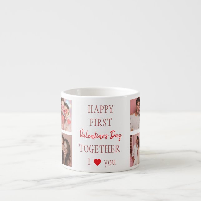 Mug à expresso pour le premier Saint-Valentin ense (Devant)