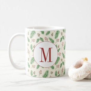 Mug À feuillage persistant hiver Floral Premier Monogr