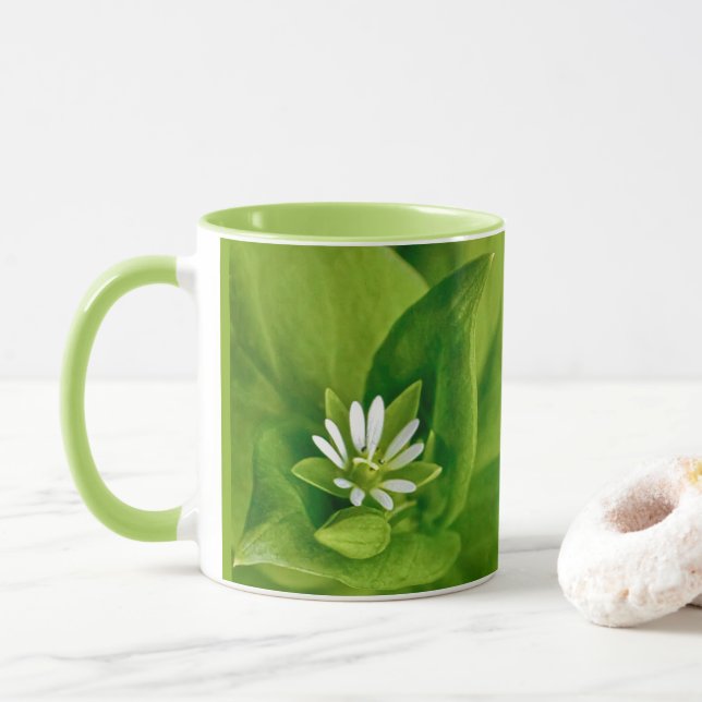 Mug à fleurs de poulet (Avec donut)
