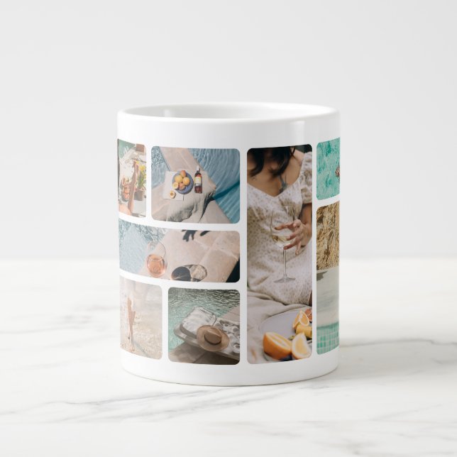 Mug à Grille de 8 Photos | Cadeau de Mug Photo Per (Devant)