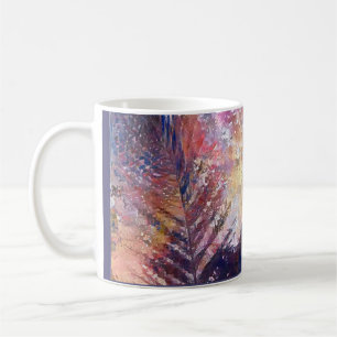 Mug A.I. photo améliorée, belle feuille dans la nature