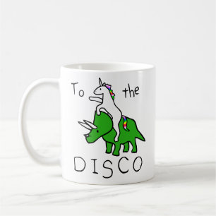 Mug À la disco (Triceratops d'équitation de licorne)