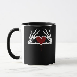 Mug À la mort - Squelette Mains de coeur