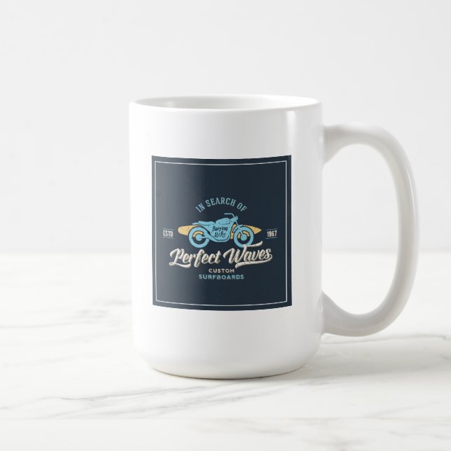Mug À la recherche de l'affiche parfaite de vagues (Droite)