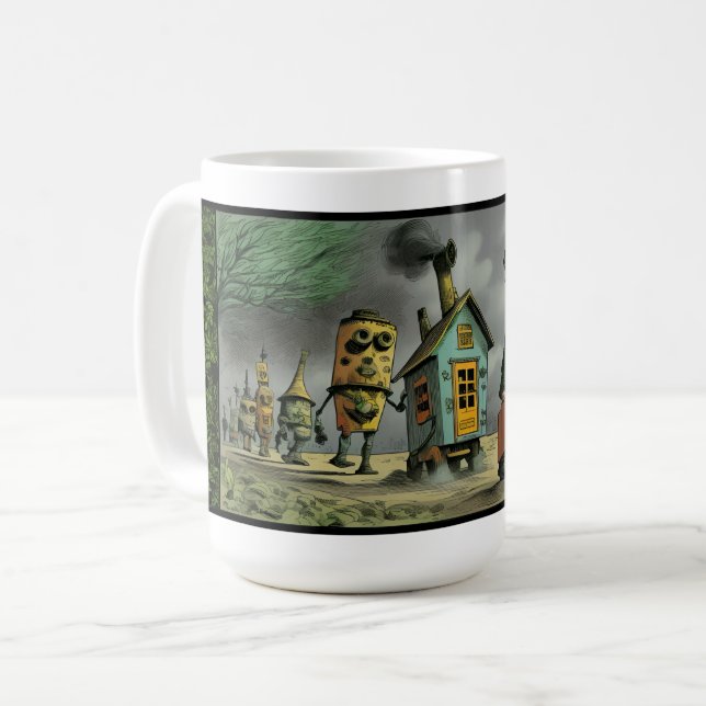 Mug À la recherche d'un meilleur terrain (Devant gauche)