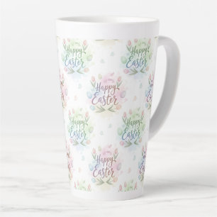Mug à l'aquarelle Joyeuses Pâques écriture manuscr