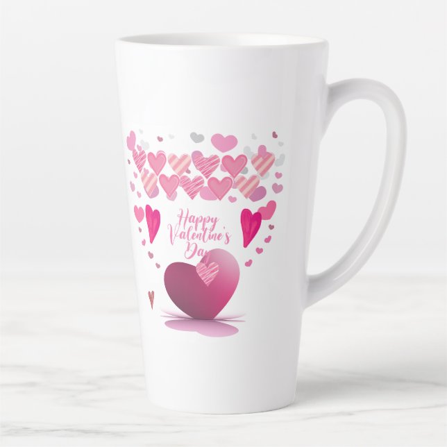 Mug à latte à motif de cœur pour la Saint-Valentin (Droite)