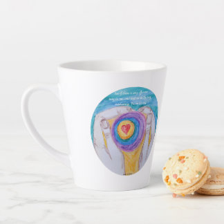 MUG À LATTE Cœur dans les mains cercle PS139:24 bl