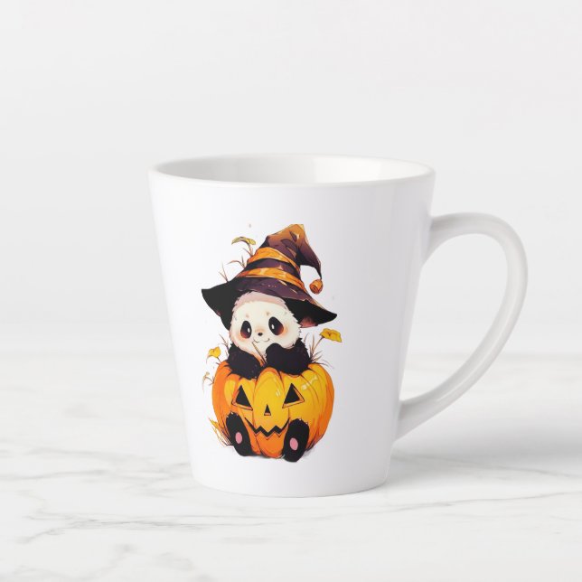 Mug à latte de Panda Halloween mignon | Panda Kawa (Droite)