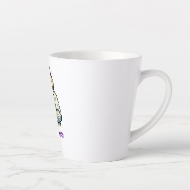 Mug à latte personnalisé pour vétérinaire de chat  (Droite)