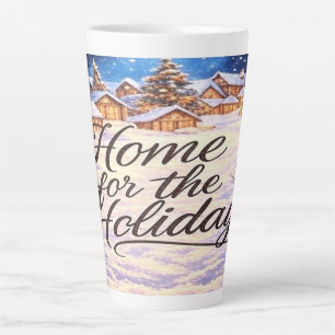 Mug à latte 'Retour à la maison pour les fêtes'