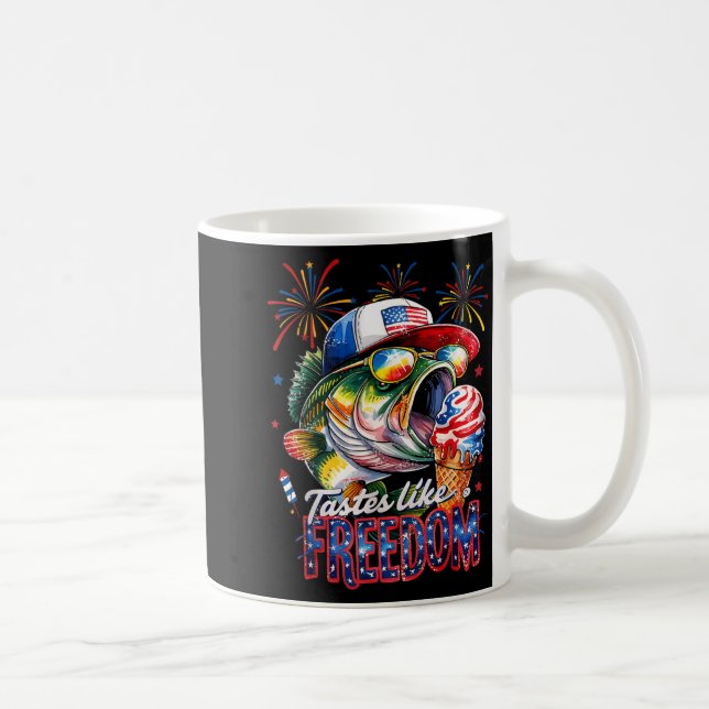Mug A le goût de la liberté B Pêche Drôle 4 juillet mo (Droite)