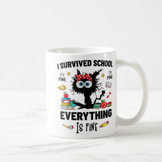Mug À l'école Joyeux premier jour de l'école C'est bie (Droite)