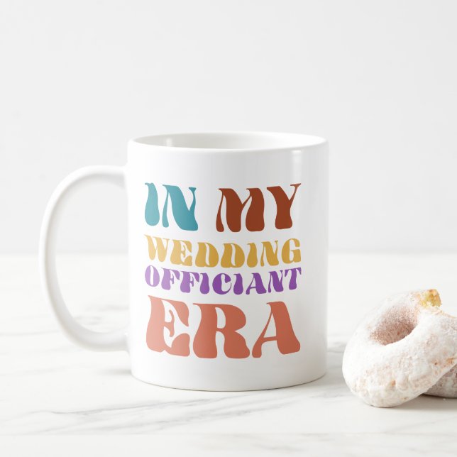 Mug À l'époque de mon célébrant de mariage Style Rétro (Avec donut)