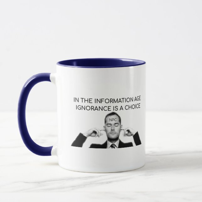 Mug À l'ère de l'information, l'ignorance est un choix (Gauche)