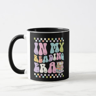 Mug À l'ère de ma lecture Pile de livres pastel rétro