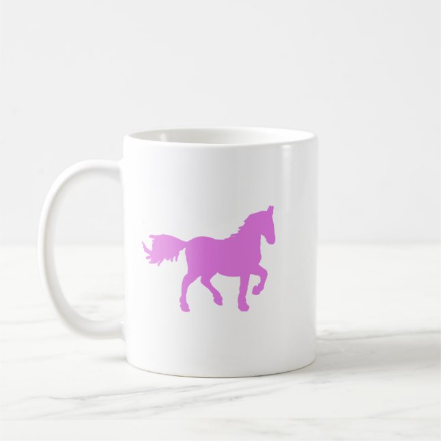 Mug à l'icône du zodiaque Cheval Rose (Gauche)