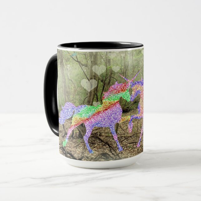 Mug à licorne magique avec forêt (Devant gauche)